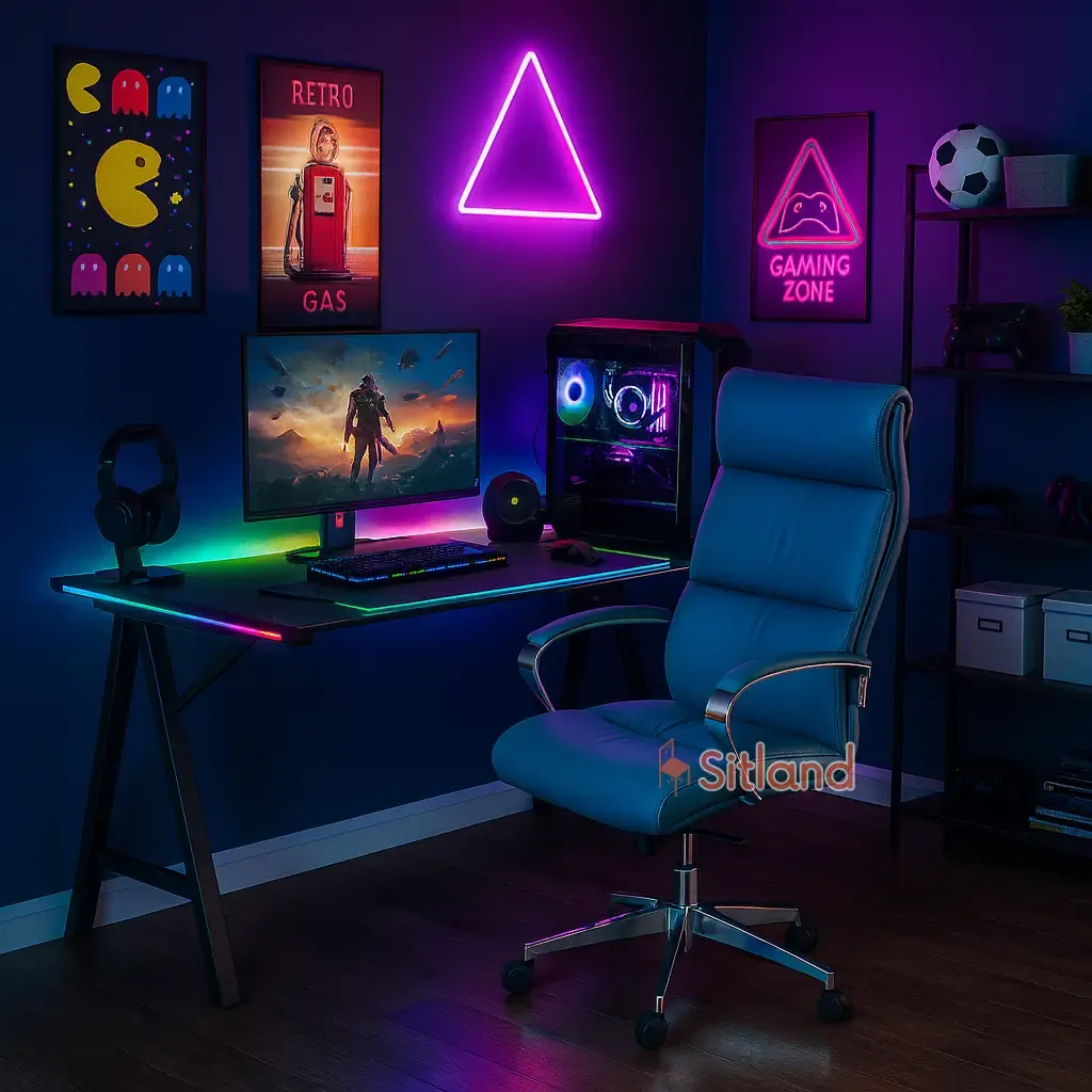 صندلی کامپیوترچرمی 4330 | دارای تنظیم ارتفاع و زاویه | تنوع رنگی بالا | فریم و پایه فلزی |گارانتی3ساله از فروشگاه سیتلند