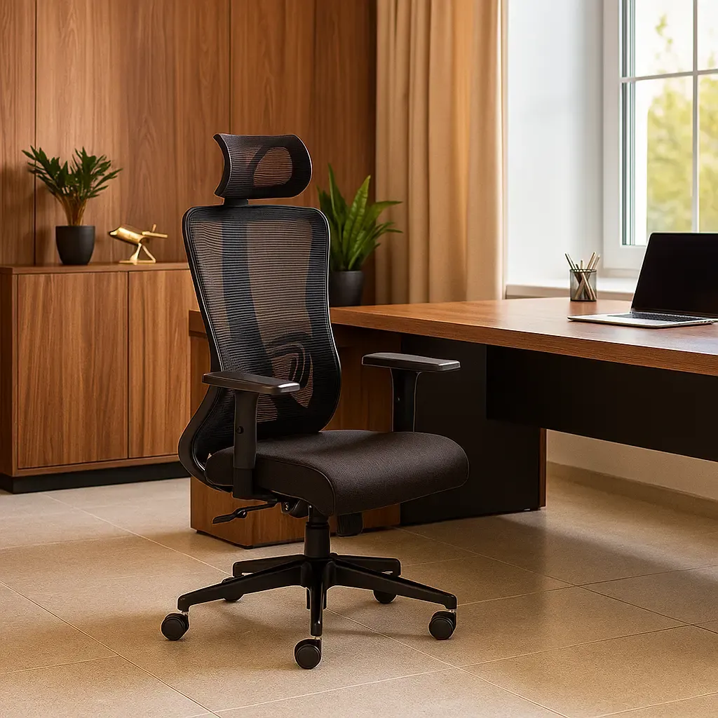 صندلی اداری m540 | قابلیت تنظیم زاویه پشتی،ارتفاع،عمق نشیمنگاه،ارتفاع دستهها | پشتی توری و ارگونومیک | سیتلند