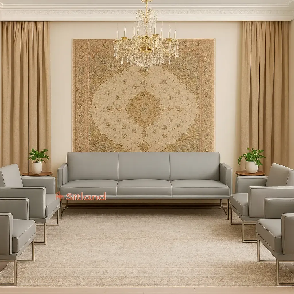 بهترین مبل مینیمال 3نفره | روکش چرم،رنگبندی متنوع | فریم فلزی | قابلیت ست شدن با مبل تک نفره و دونفره کامفورت | گارانتی3ساله سیتلند