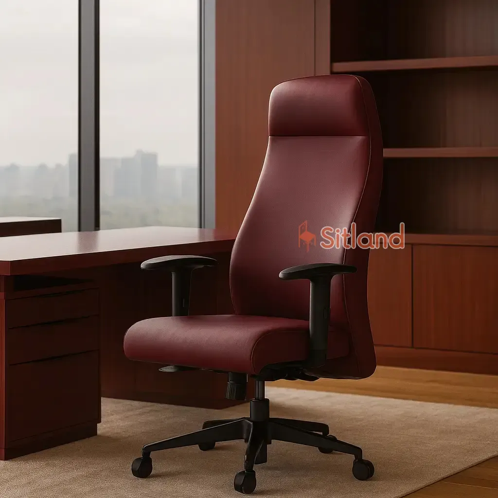 صندلی مدیریت M410 | جنس روکش: چرم درجه‌یک یا پارچه‌ی تنفسی | مطابق اصول ارگونومیک برای استفاده طولانی‌مدت | فروشگاه سیتلند