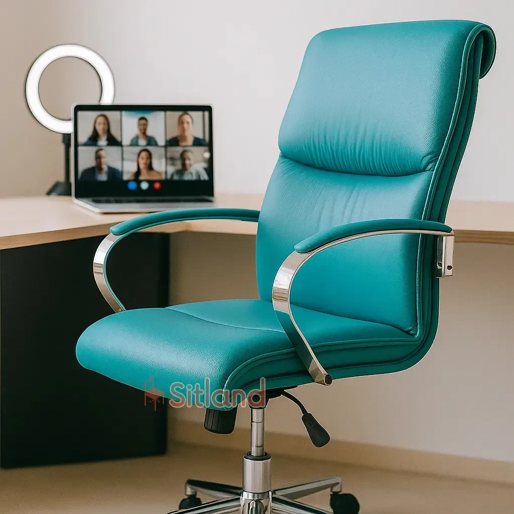 صندلی اداری چرخدار armonia4230 | دارای جک تنظیم ارتفاع | دارای گارانتی 36 ماهه | جنس پایه/جنس فریم پشتی: فلز | سیتلند