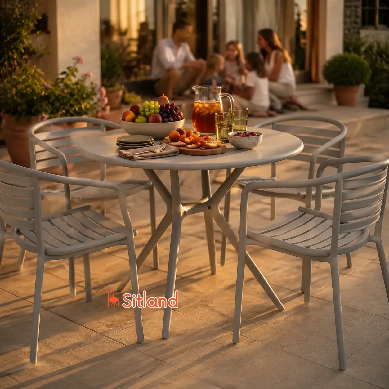 میز پلاستیکی گرد مناسب کافی شاپ فضای باز | میز پلاستیکی مناسب تجهیز باغ و محوطه سازی