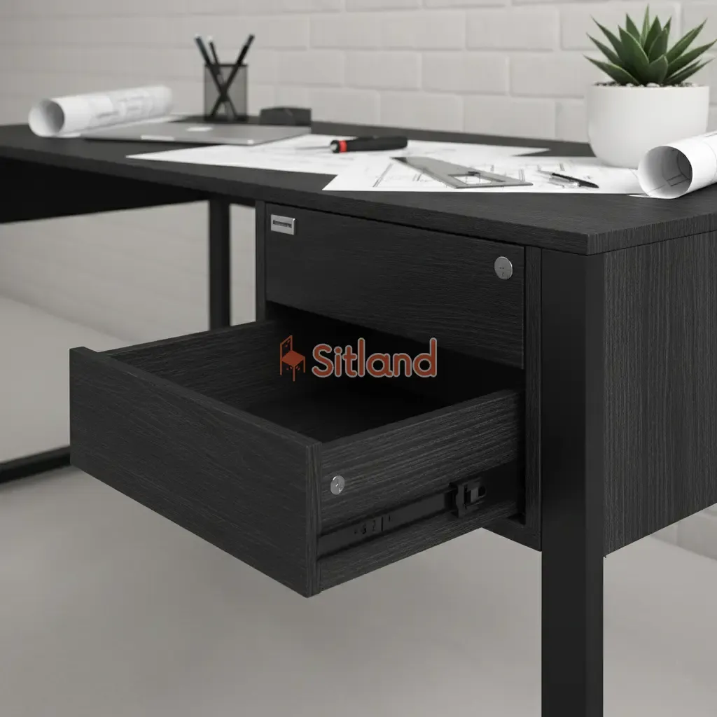 بهترین میز تحریر با کشو | میز مطالعه با رنگ بندی | میزاداری MDF | میز تحریر mdf و پایه فلزی |خرید میز مطالعه قسطی