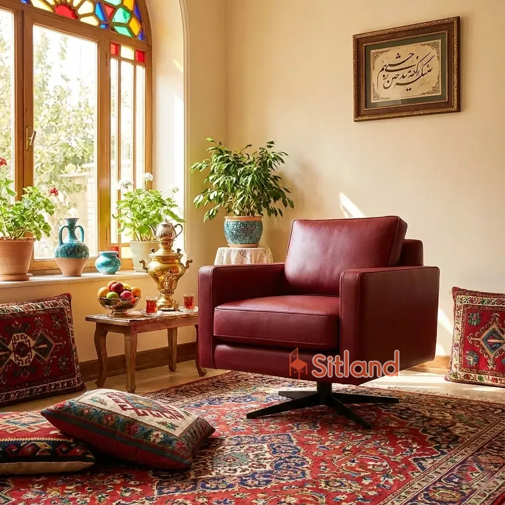 بهترین مبل چرخان راحتی طبی و اداری | مبل تک‌ نفره پایه گردان مدرن | قابل سفارش با پارچه یا چرم | در رنگ‌های متنوع | گارانتی در سیتلند