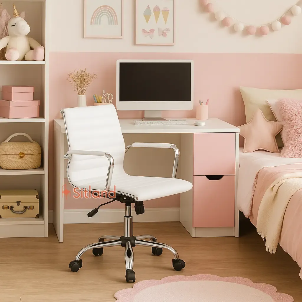 صندلی کامپیوتر 7210 | قابل سفارش با روکش پارچه یا چرم، با تنوع رنگی بالا | قابلیت تنظیم ارتفاع و زاویه | گارانتی 3ساله در سیتلند