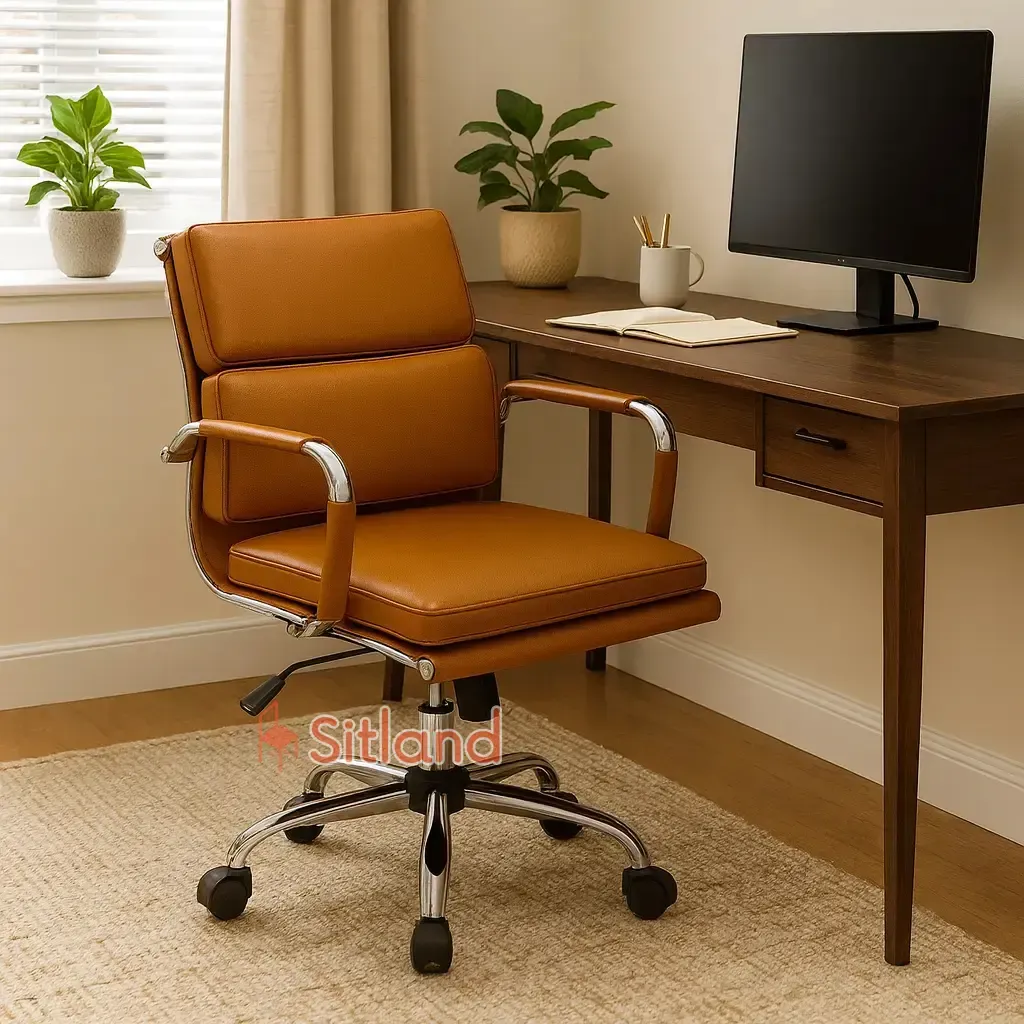 صندلی کامپیوتر7230 | صندلی چرخدار با جک تنظیم ارتفاع و مکانیزم تنظیم زاویه | قابل سفارش با پارچه یا چرم | دارای رنگ بندی و گارانتی در فروشگاه سیتلند