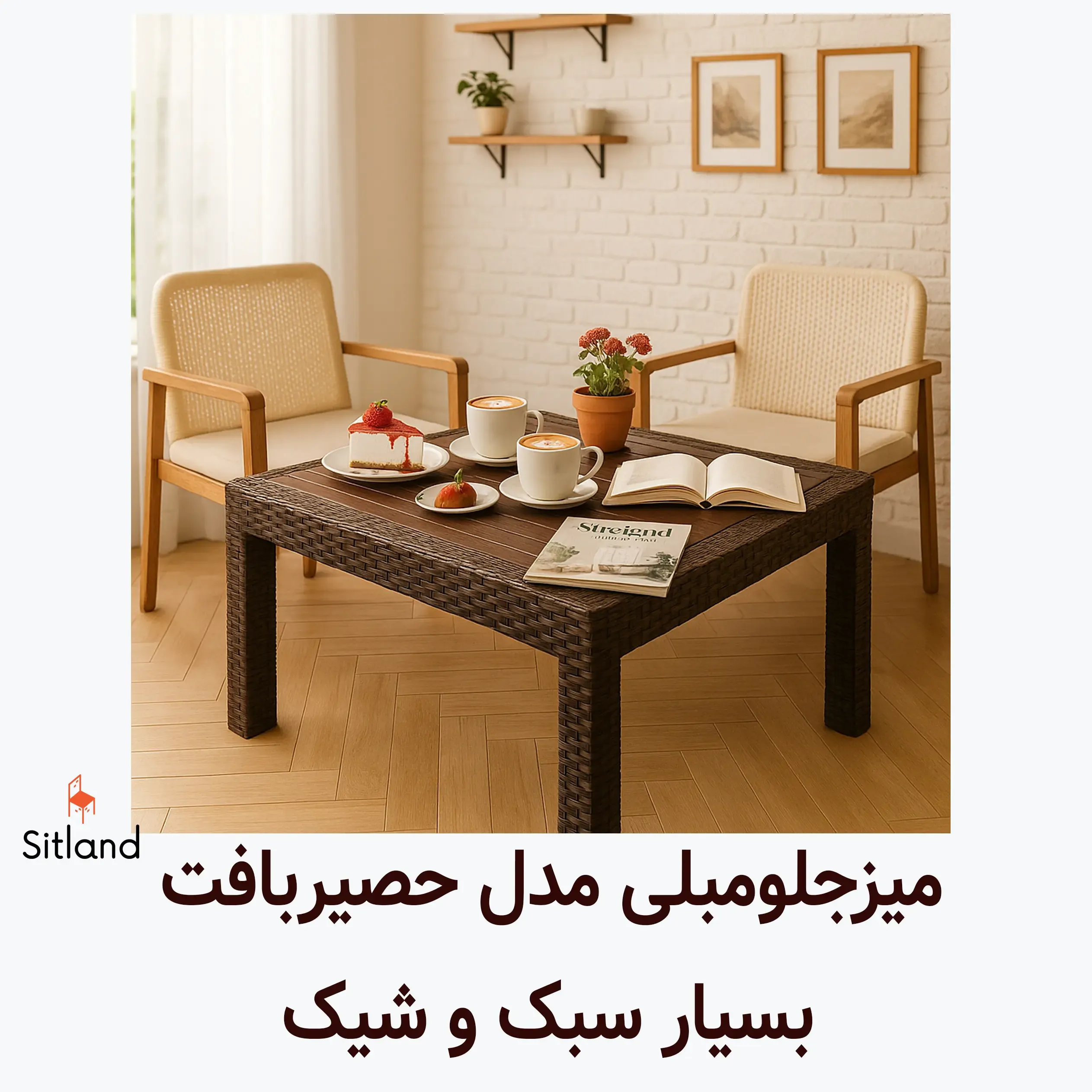 میز پلاستیکی جلو مبلی مقاوم برای تراس و باغ،منزل و فضای باز | مدرن و شیک | فایبرگلاس تقویت شده | سیتلند
