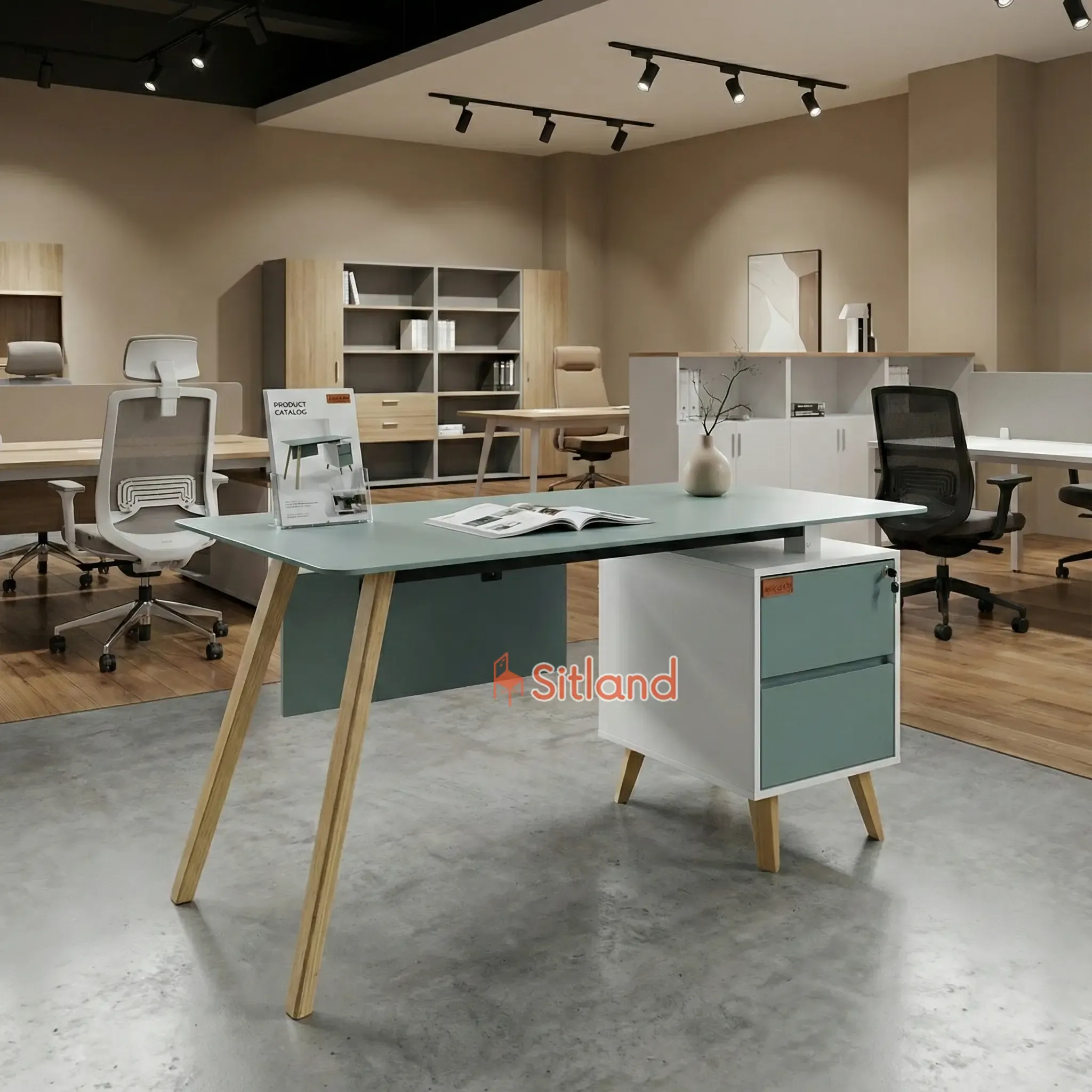 بهترین میز کامپیوترMDF و چوب راش | میز اداری دارای فایل و پنل | خرید قسطی | در دونوع MDF تیپ AوB | رنگ‌بندی متنوع | گارانتی 3ساله سیتلند