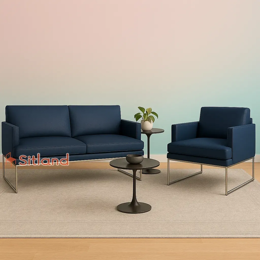 بهترین مبل مینیمال دونفره | با روکش چرم | رنگبندی متنوع | فریم فلزی | قابلیت ست با مبل تک نفره و سه نفره | گارانتی3ساله وقیمت در فروشگاه سیتلند