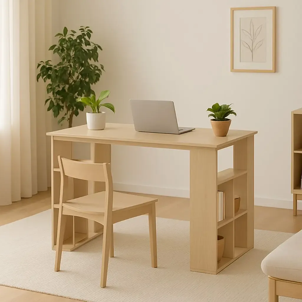 خرید میز کامپیوترکتابخانه‌ دار | شیک و مدرن | MDF مقاوم و ضد خش | قابل سفارشی سازی | خرید با ضمانت معتبر از سیتلند