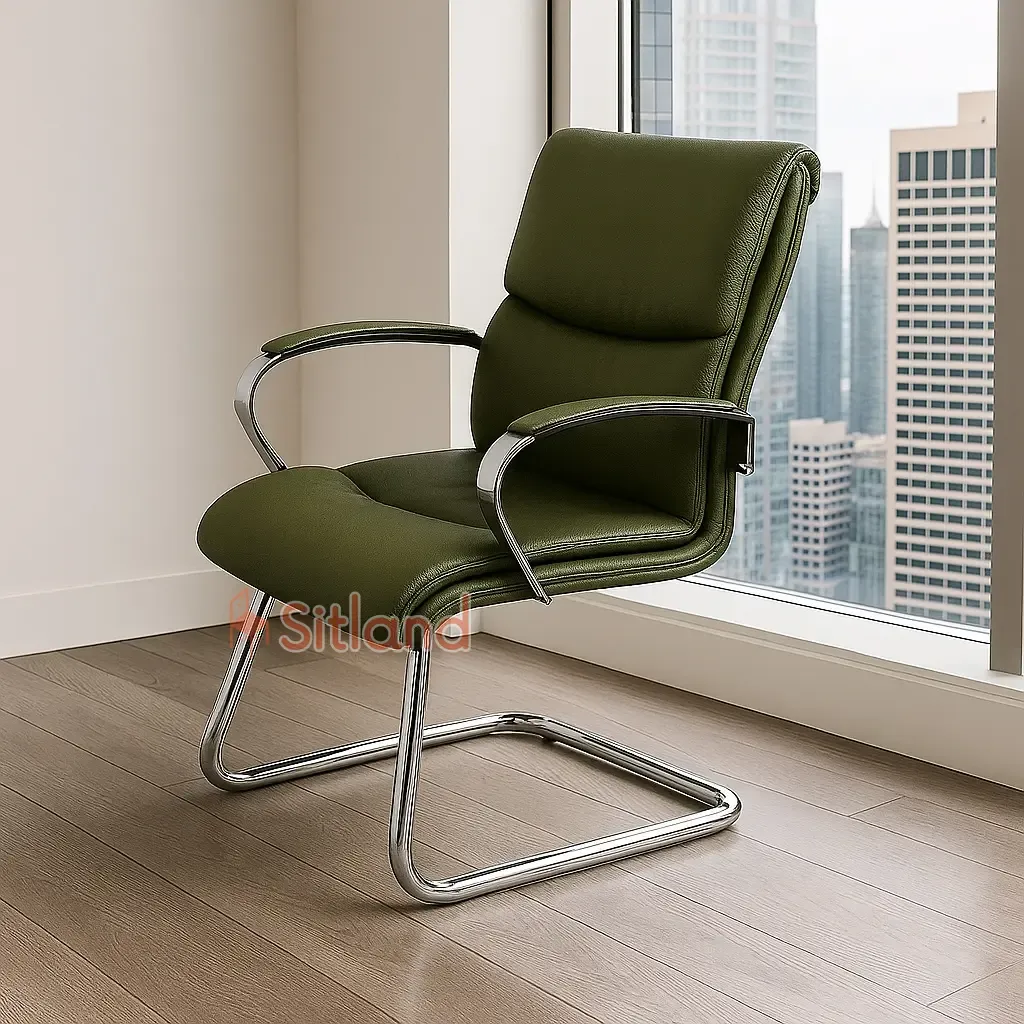 صندلی اداری armonia4130 | در رنگبندی متنوع | جنس رویه: چرم و ویسکوز و ابر وزن بالا | پایه پنج پر آبکاری کروم | سیتلند