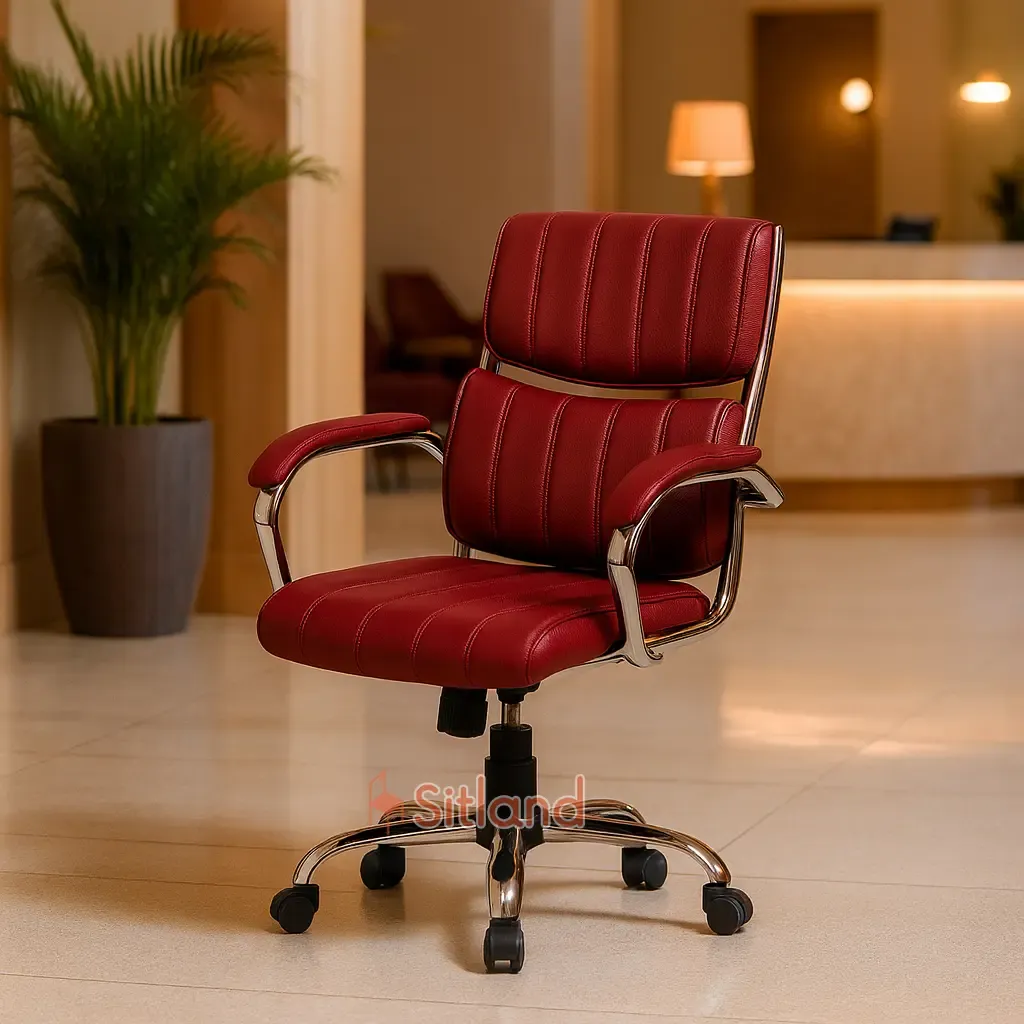 صندلی کامپیوتر 5235 | صندلی چرخدار با جک تنظیم ارتفاع | مکانیزم تنظیم زاویه سینکرون، قفل‌شونده در چند حالت | گارانتی3ساله سیتلند