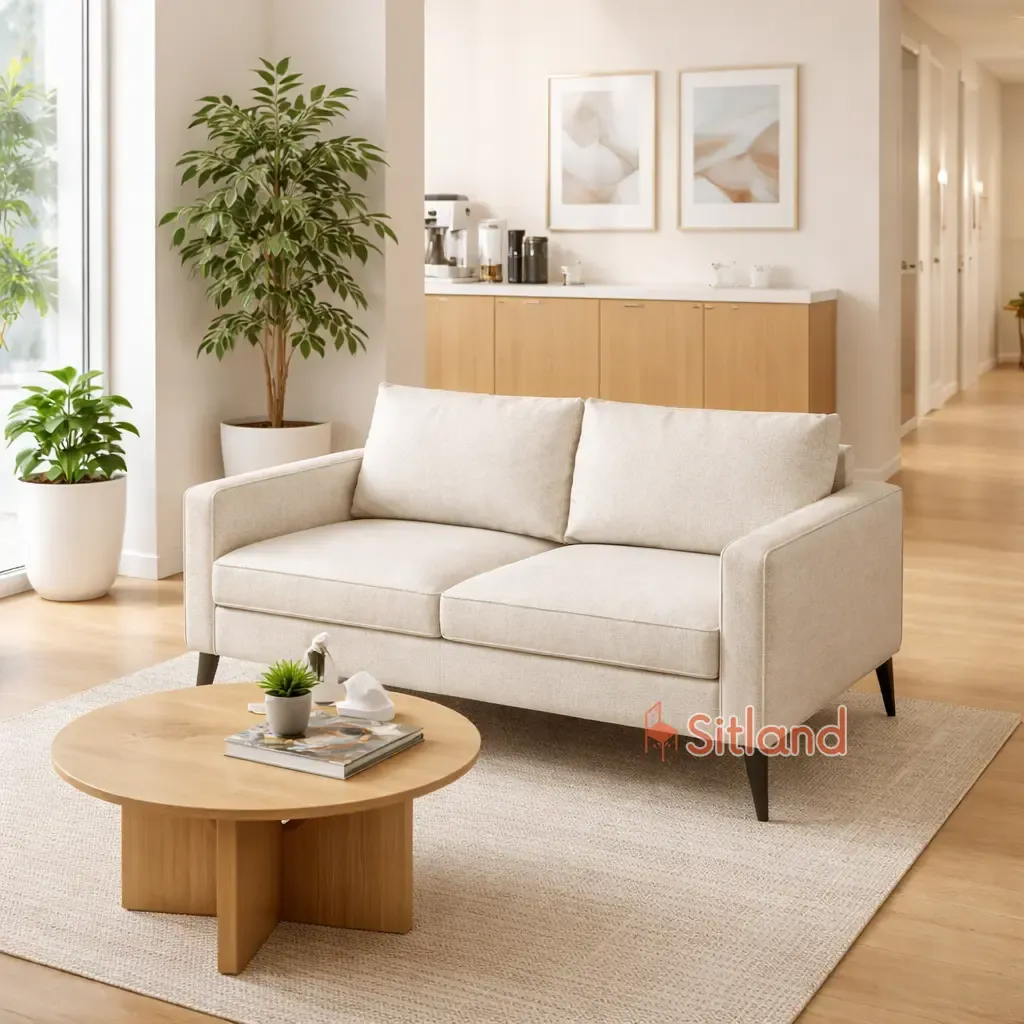 مبل دونفره چرمی | مبل دونفره پارچه ای | مبل دونفره سفید | مبل سفید رنگ | مبل دو نفره اداری | مبل دونفره مینیمال،قابل سفارشی‌سازی