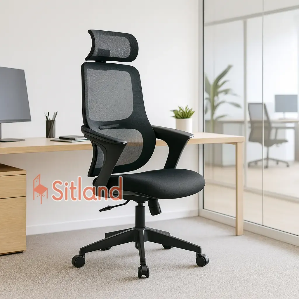 صندلی کارشناسی دیا | صندلی اداری با مکانیزم سینکرون , کلاچی | با قابلیت سفارشی‌سازی | پایه فولادی با روکش کروم- نیکل | سیتلند