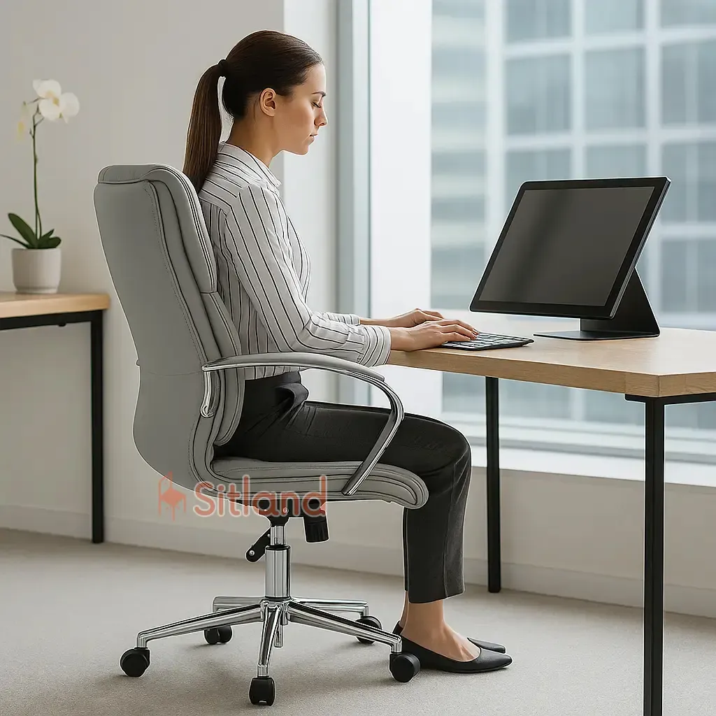 صندلی اداری چرخدار armonia4230 | دارای جک تنظیم ارتفاع | دارای گارانتی 36 ماهه | جنس پایه/جنس فریم پشتی: فلز | سیتلند