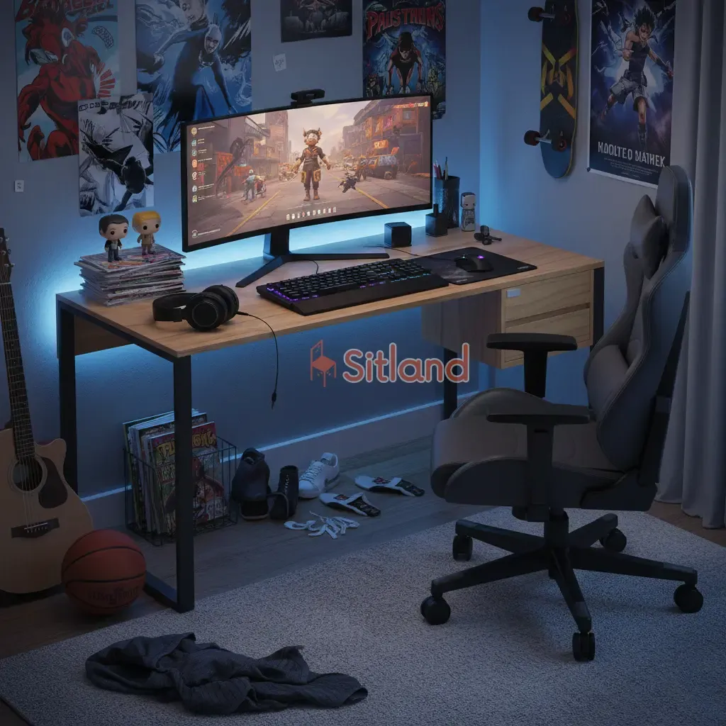 بهترین میز تحریر با کشو | میز مطالعه با رنگ بندی | میزاداری MDF | میز تحریر mdf و پایه فلزی |خرید میز مطالعه قسطی