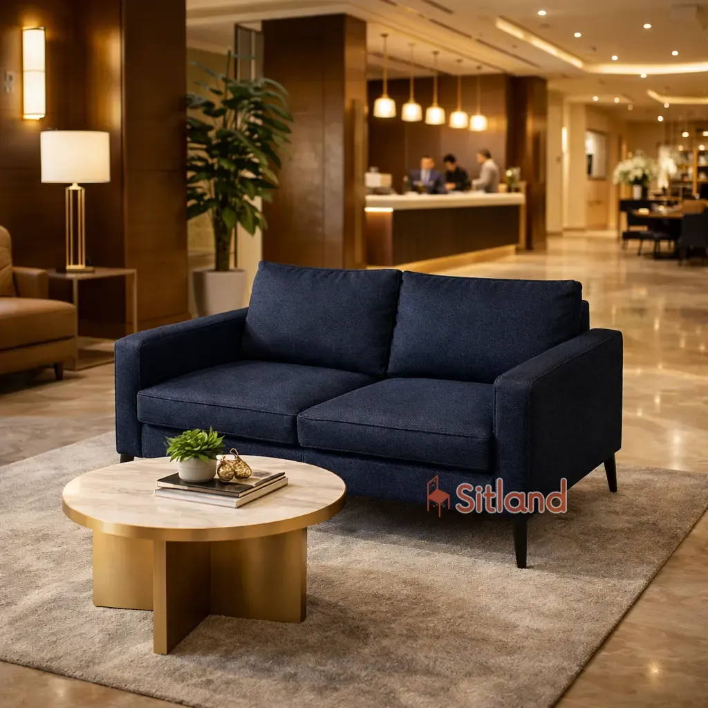 مبل دونفره چرمی | مبل دونفره پارچه ای | مبل دونفره سرمه ای رنگ | مبل دونفره با فریم فلزی | مبل دو نفره اداری | مبل دونفره مینیمال،قابل سفارشی‌سازی